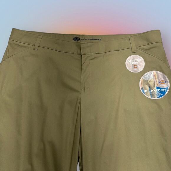 DICKIES Women’s 20R Relaxed Fit Khaki Pants - Picture 1 of 4